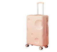 Valise Cabine à roulettes, Valise Rigide, Bagage Tendance, poignée de Voyage de Luxe, avec Serrure TSA, Fermeture éclair, Double Roue pivotante silencieuse(Pink,24 inch)