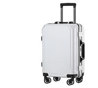 Valise Cabine à roulettes, Valise Rigide en PC, Grand Bagage à Main Extensible et léger avec Serrure TSA(Silver,28 inch)