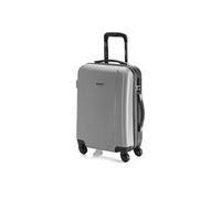 Valise Cabine Rigide Petite 4 Roues Trolley 55 Cm En ABS Texturé. Bagage À Main. Résistant Légère. Poignée 2 Anses Et Cadenas. Low Cost Ryanair. 71150 Argenté