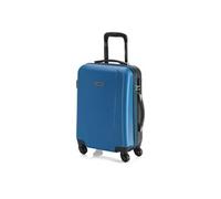 ITACA - Valise Cabine 55x40x20 Rigide Légère à Roulette 4 Roues Pivotantes avec Cadenas à Combinaison Extensible. Bagage Cabine Idéal pour Voyager en Avion Petite Valise Compacte Comp, Bleu/anthracite