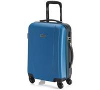 ITACA - Valise cabine 55x40x20 rigide légère à roulette 4 roues pivotantes avec cadenas à combinaison extensible. Bagage cabine idéal pour voyager en avion petite valise compacte comp, Bleu/anthracite