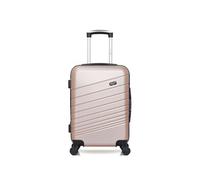 - valise cabine abs tigre 4 roues 55 cm - rose dore