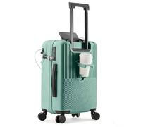 Valise Cabine avec Beaucoup De Place, Valise Cabine Et Bagage A Main, Cabine Trolley Rigide Valise De Voyage avec 4 roulettes Doubles Pivotantes Et Serrure TSA Light Green,Medium