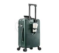 Valise Cabine avec Beaucoup De Place, Valise Cabine Et Bagage A Main, Cabine Trolley Rigide Valise De Voyage avec 4 roulettes Doubles Pivotantes Et Serrure TSA Dark Green,Mini