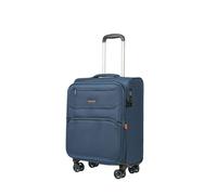 Valise cabine - BEMON - Menton - Souple - 4 roues - 55cm - Bleu