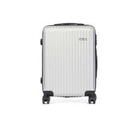 Valise cabine - BigBuy Home - Rayures - Gris clair - Coque rigide - 38x57x23 cm