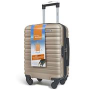 Valise cabine Champagne 4 Roues détachables - Bagage à main léger et durable, taille Lowcost, Roues pivotantes amovibles