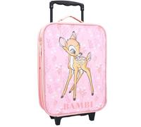 Valise cabine - CMP - Bambi Disney - 42 CM - Rose - 2 roulettes - Trolley ajustable