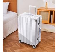Valise cabine de 20 pouces avec cadre en aluminium, bagage rigide ABC avec roulettes pivotantes et serrure TSA, bagage cabine avec roulettes pivotantes en aluminium (ABC+Aluminium), pour les voyages,