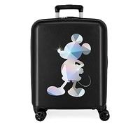 Valise cabine Disney 100 Special Shine Mickey Silver Noir 40x55x20 cm ABS rigide Serrure TSA intégrée 38,4L 2,82 kg 4 Bagage à main double roues