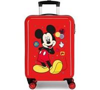 Valise cabine DISNEY Mickey Enjoy the day - rouge 7554 Rouge G