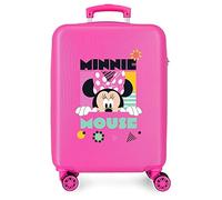 Valise cabine Disney Minnie Géométrique Rose 38x55x20 cms Rigide ABS Serrure latérale à combinaison 35L 2 kgs 4 doubles roues bagage à main