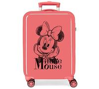 Valise cabine Disney Minnie in Love Rose 38x55x20 cm ABS rigide Serrure latérale à combinaison 34L 2 kgs 4 doubles roues bagage à main