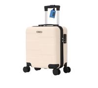 Valise cabine EasyJet 45x36x20 cm - ABS rigide léger - 4 roues doubles pivotantes - Blanc - TROLLEY ADC - Étiquette bagage offerte