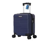 Valise cabine EasyJet 45x36x20 cm - ABS rigide léger - 4 roues doubles pivotantes - Bleu - TROLLEY ADC - Étiquette bagage offerte