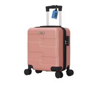 Valise cabine EasyJet 45x36x20 cm - ABS rigide léger - 4 roues doubles pivotantes - Rose - TROLLEY ADC - Étiquette bagage offerte