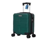 Valise cabine EasyJet 45x36x20 cm - ABS rigide léger - 4 roues doubles pivotantes - Vert - TROLLEY ADC - Étiquette bagage offerte