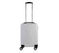 Valise Cabine Embossée Ananas 52cm Blanc