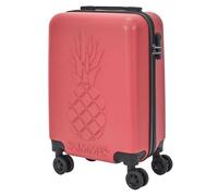 Valise Cabine Embossée Ananas Rouge Corail 33L -, Coque Rigide ABS, Roues Pivotantes 360°, Cadenas Sécurisé - RIXON