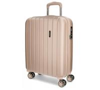 Movom Wood Valise Trolley Cabine Beige 40x55x20 cms Rigide ABS Serrure TSA 38L 2,9Kgs 4 roues doubles Bagage à main, Champagne