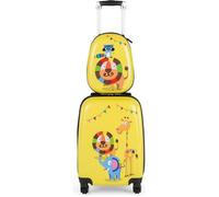 Valise Cabine Enfant - COSTWAY - Lion - Poignée Rétractable - Roues 360° - Étanche