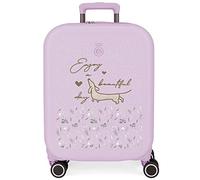 Valise Cabine Enso Beautiful day Violet 40x55x20 cm ABS Rigide Fermeture TSA Intégrée 37L 2.74 kgs 4 Double Roues Bagage Main Extensible
