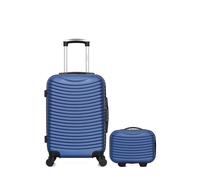 Valise cabine et vanity ETNA - bleu - HERO 55x35x21cm