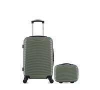 lot de 2 - valise cabine et vanity etna - kaki kaki G