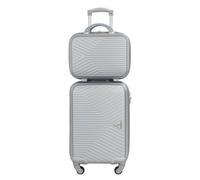 Valise cabine et vanity S Alistair - Collection Iron - 4 roues - ABS ultra résistant - Argent