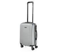 ITACA Valise cabine 55x40x20 rigide ABS légère 4 roues pivotantes extensible avec cadenas Argenté