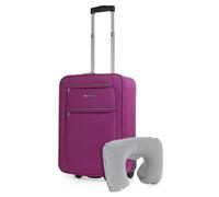 ITACA - Valise Cabine 55X40X20 légère et résistante Bagage Cabine idéal pour Voyages Courts Valise Cabine Tissu Souple 4 Roues pivotantes Compatible Ryanair, Fuchsia