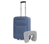 Valise Cabine - ITACA - T71950B - Souple - Bleu - Trolley Inclus