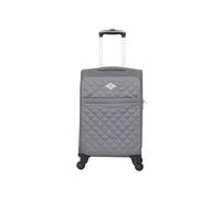 - valise cabine lilas 57 cm 4 roues - gris