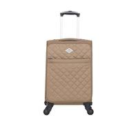 gerard pasquier - valise cabine polyester lilas 4 roulettes 57 cm - marron marron