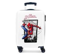 Marvel Spiderman Action Valise Trolley Cabine Bleu 37x55x20 cms Rigide ABS Serrure à combinaison 34L 2,6Kgs 4 roues doubles Bagage à main