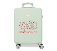Valise cabine Movom Romantic Girl Vert 38x55x20 cm ABS rigide Serrure latérale à combinaison 34L 2 kgs 4 roues doubles Bagage à main