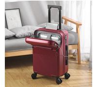 Valise cabine multifonctionnelle de 20 pouces, bagage cabine rigide avec roulettes, bagage rigide à roulettes avec serrure, porte-gobelet intelligent pour bagage, sac de voyage, valise de voyage, baga
