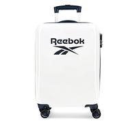 Valise Cabine Reebok Maveryck Blanche 38x55x20 cms ABS Rigide Serrure latérale à combinaison 34L 2.86 kgs 4 Double roues Bagage à Main