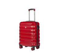 Valise cabine rigide en coque 4 roues 55cm Nice - BEMON - Rouge - ABS - TSA