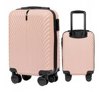 Valise Cabine Rigide Rose Wings en ABS avec 4 Roues et Serrure à Combinaison