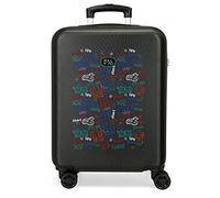 Valise Cabine Roll Road Next Level Noir 38x55x20 cms ABS Rigide Serrure latérale à combinaison 35L 2 kgs 4 Doubles roues Bagage à main