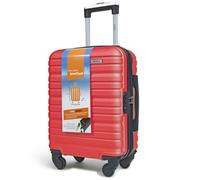Valise cabine Rouge 4 Roues détachables - Bagage à main léger et durable, taille Lowcost, Roues pivotantes amovibles