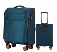 Valise Cabine Souple Wings 20"" à 4 Roulettes - Bleu Système de Verrouillage Intégré