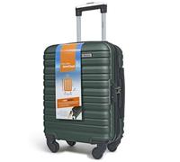 Valise cabine Vert 4 Roues détachables - Bagage à main léger et durable, taille Lowcost, Roues pivotantes amovibles