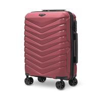 WINGS PHOENIX Set de valises S M L - Polypropylène rigide - 4 roulettes à 360° - serrures à combinaison - Valise de voyage légère et spacieuse à roulettes, Rouge, S, Mallette