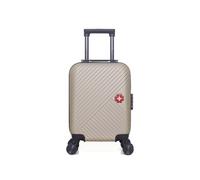 swiss kopper - valise cabine xs spiez 4 roues 46 cm - beige beige