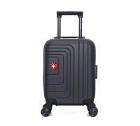 swiss kopper - valise cabine xs rüti 4 roues 46 cm - noir noir