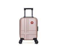 swiss kopper - valise cabine xs uster 4 roues 46 cm - rose dore rose dore