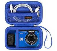 Valise canboc pour Appareil Photo numérique Robuste et étanche Kodak Pixpro WPZ2, Sac Photo sous - Marin, Poche en Maille pour câble USB, Bleu