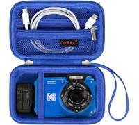 Valise canboc pour Appareil Photo numérique Robuste et étanche Kodak Pixpro WPZ2,Sac Photo sous-Marin,Poche en Maille pour câble USB,Bleu